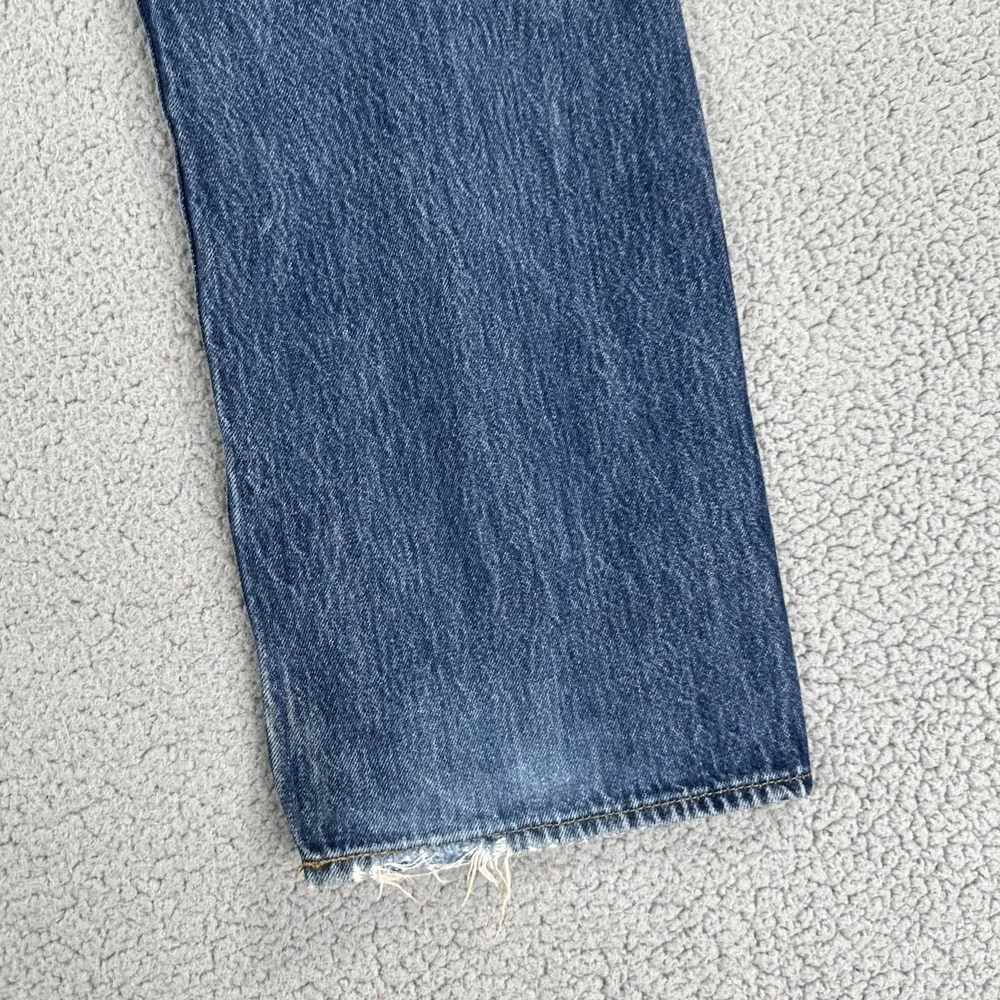 Levi's 501 Button Fly Jeans Men 40x30 Blue Straight Medium Wash Cowboy Preppy‎